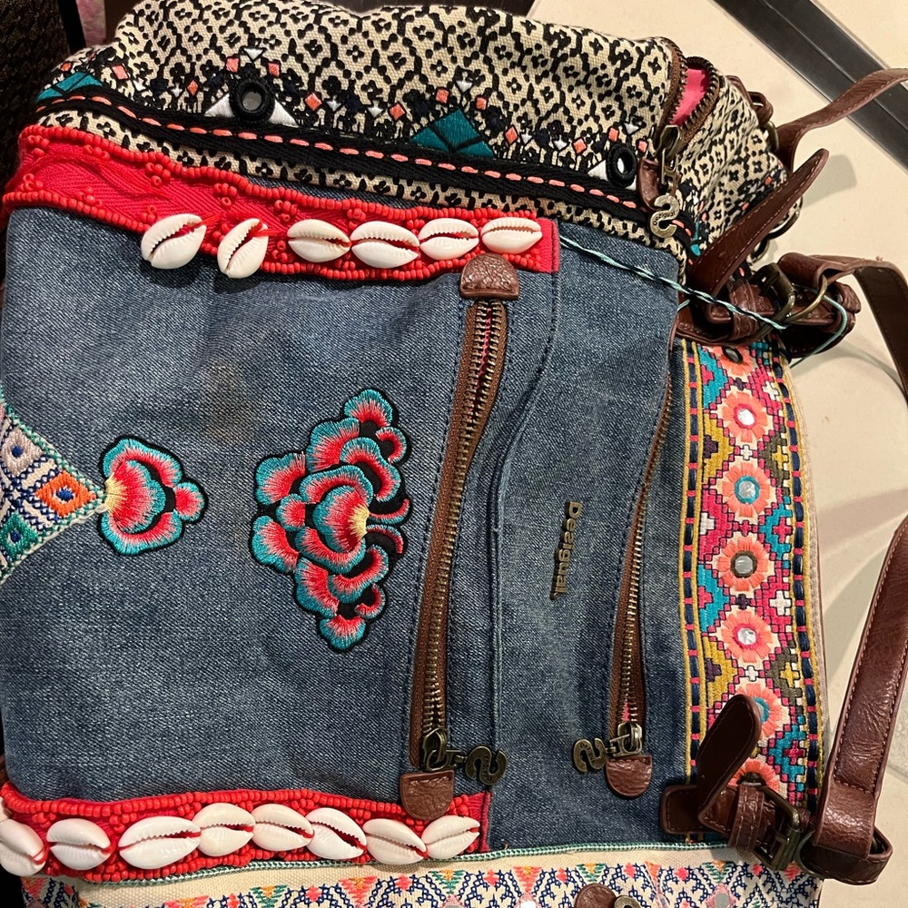 Desigual super large canvas/denim bag.